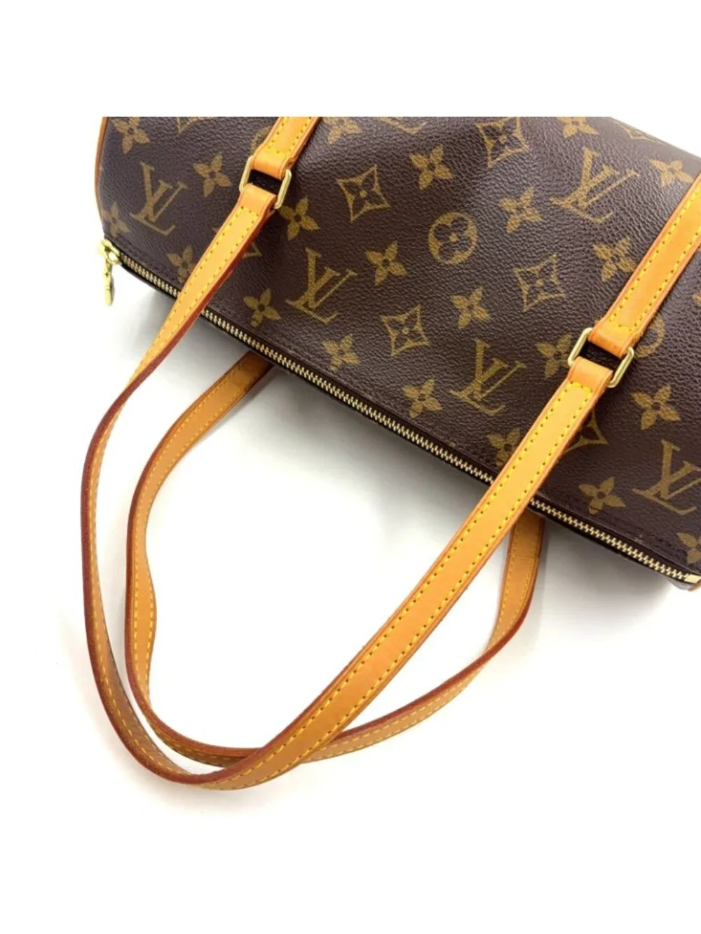 Louis Vuitton Papillon 30 Monogram Leather Brown Light Handbag Gold